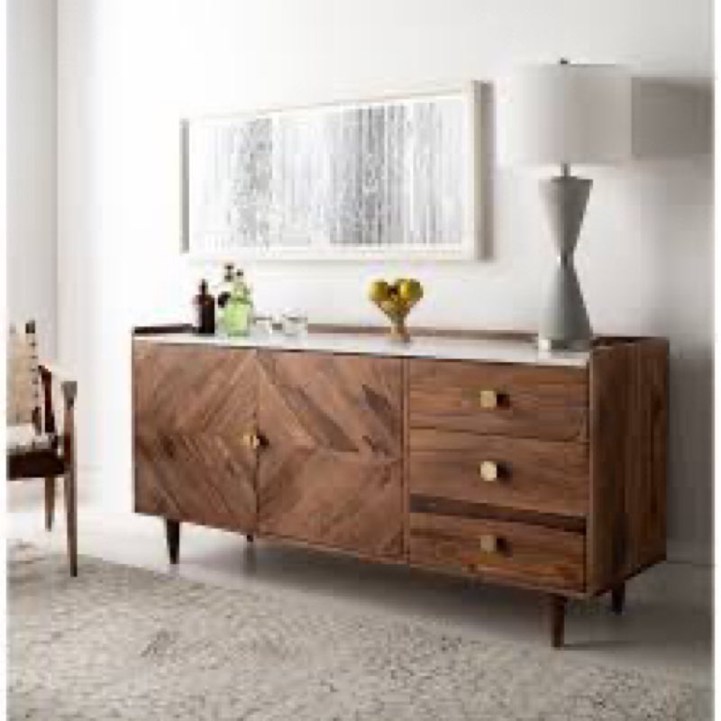 Cora rose 62.9” w solid wood sideb