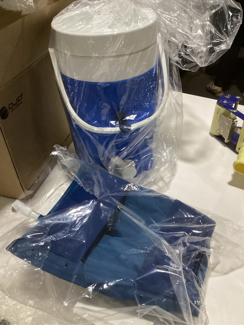 Condition photo showing As Is for Aircast Cold Therapy Universal Fit Knee Cryo and Cuff with Gravity-Fed Non-Motorized Cooler for Maximum Cryotherapy (Blue, Medium)