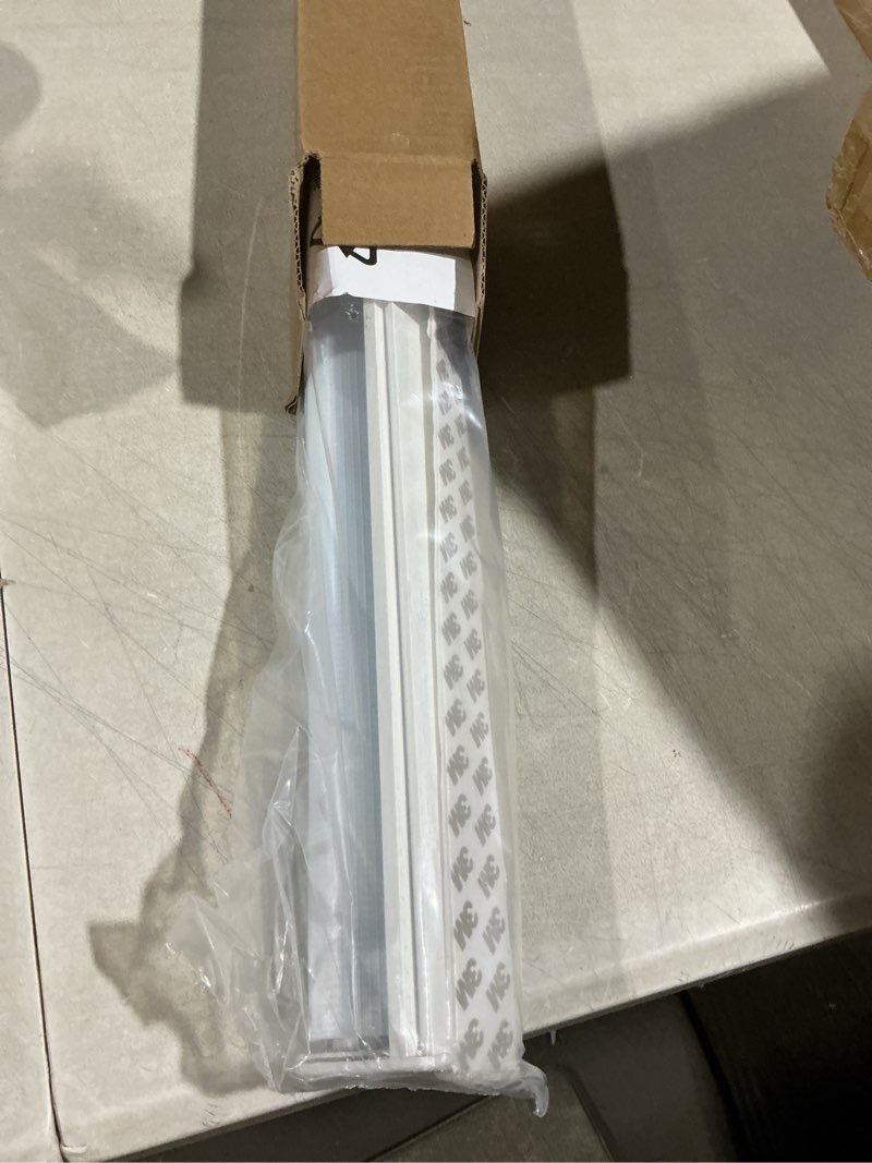 Condition photo showing As Is for lazblinds no tools no drill cordless zebra blinds for windows, dual layer light control for day and night, light filtering privacy roller blinds and shades for home, 29" w x 48" h, white white 29"w x 48"h