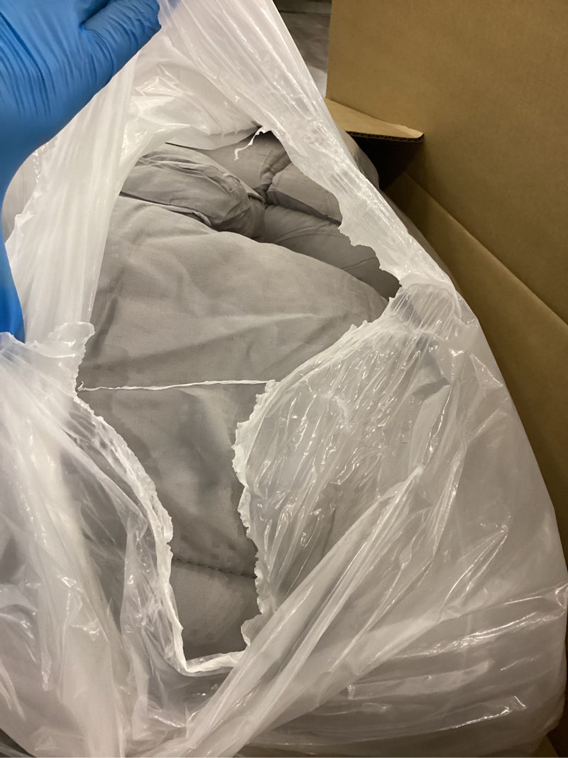 Condition photo showing As Is for CirclesHome Grey Futon Mattress Toppers with Anti-Slip Anchors - Futon Cover Filled with Plush Down Alternative Fill - Full Size Futon Cover is Soft, Comfortable and Allergy Free (Size: 54 x 75 x 2) Full Gray