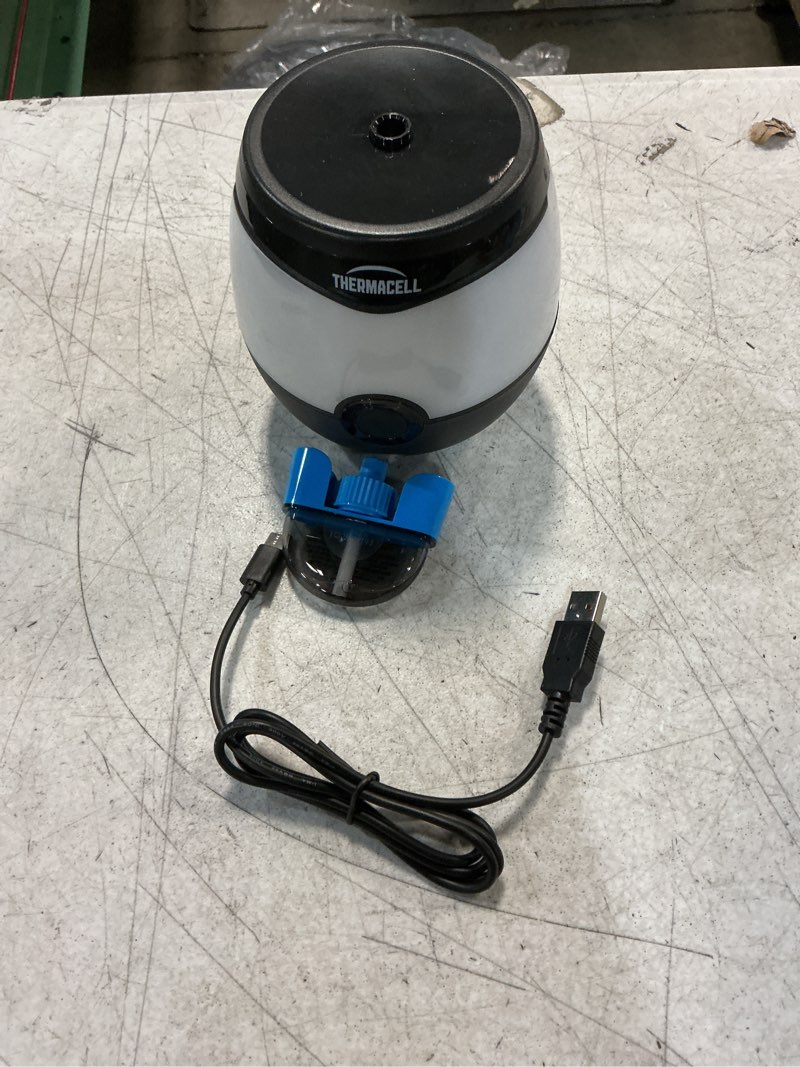 Condition photo showing Good Condition for thermacell e-series rechargeable mosquito repeller with 20’ mosquito protection zone; bug spray alternative; scent free 9hr – lighted