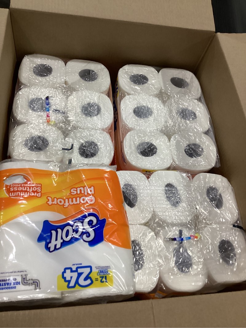 Condition photo showing New/Like New for Scott ComfortPlus Toilet Paper, 48 Double Rolls, 231 Sheets per Roll, Septic-Safe, 1-Ply Toilet Tissue Double 231 sheets (Pack of 48)