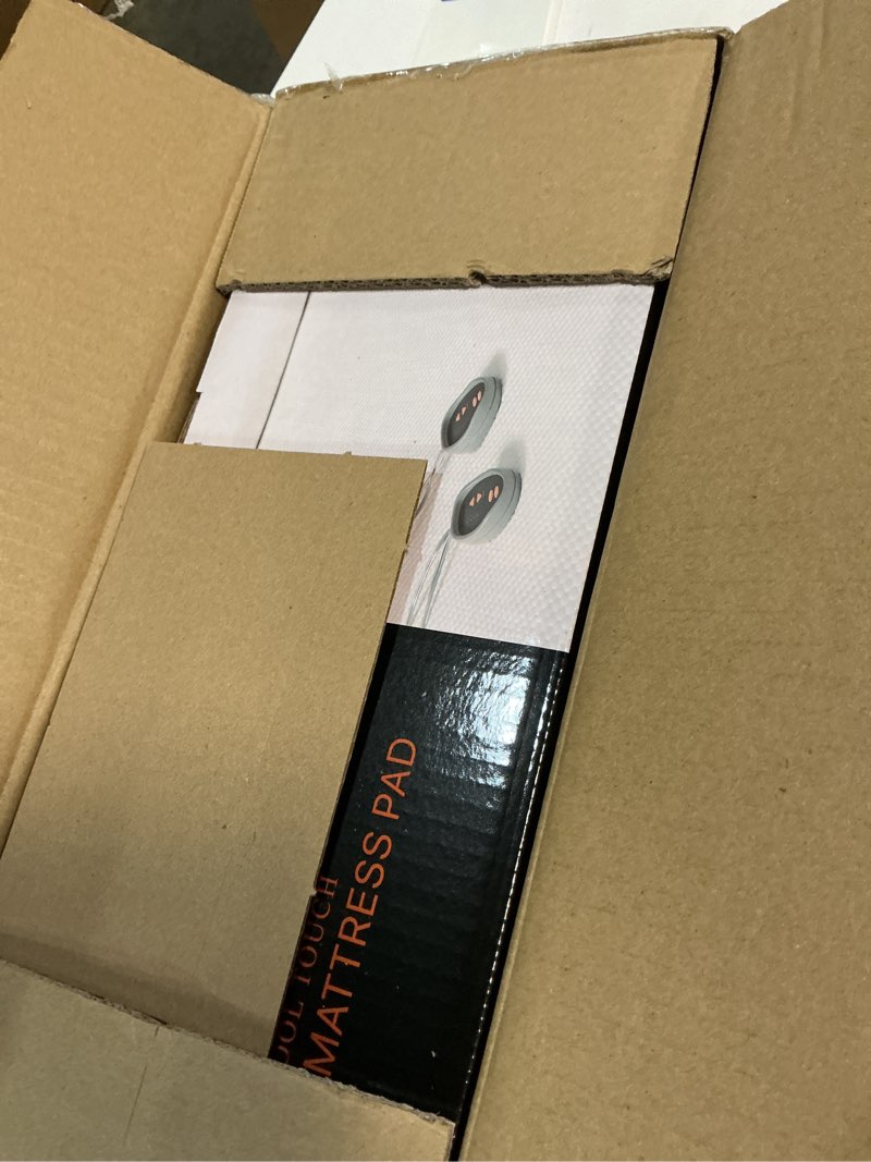 Condition photo showing item condition for Beautyrest Heated Mattress Pad King - Electric Bed Warmer Cool to Touch, All Seasons Cover, 5 Heat Level, Auto Shut Off, Deep Pocket - Machine Wash Electric Mattress Pad, UL Certified, White, King White King