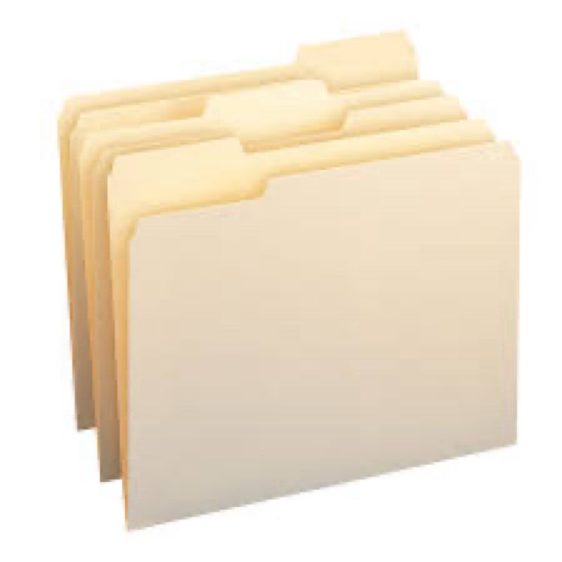 assorted file folders