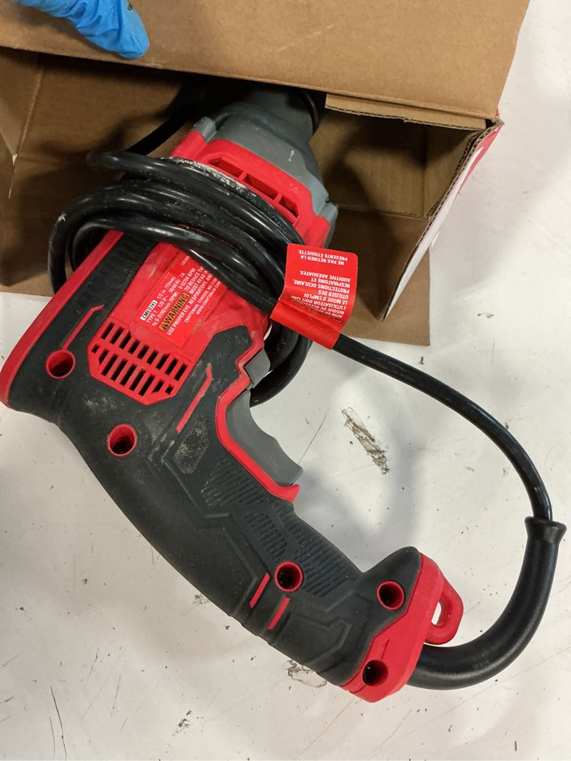 Condition photo showing As Is for craftsman 7 amps 1/2 in. corded hammer drill