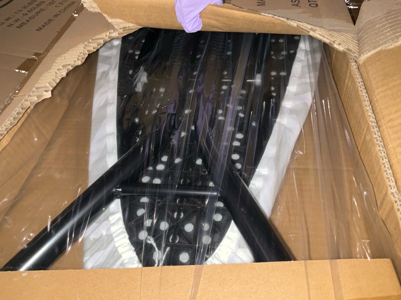 Condition photo showing Good Condition for Amazon Basics Full-Size Ironing Board - 4-Leg Fold-Up, Chevron Removable Cover, 60"L x 14"W x 38"H