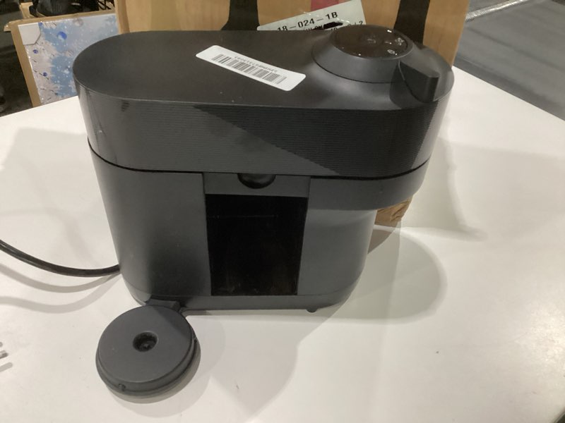 Condition photo showing As Is for nespresso vertuo pop+ coffee and espresso machine by de'longhi, liquorice black machine only liquorice black, not tested, used
