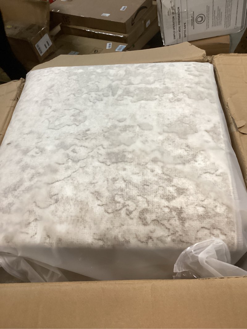 Condition photo showing Good Condition for Art&Tuft Washable Rugs 8x10, Anti-Slip Backing Abstract 8x10 Rug, Stain Resistant Rugs for Living Room, Foldable Machine Washable Area Rug (TPR53-Beige, 8'x10') Tpr53-beige 8' x 10' (Rectangular)