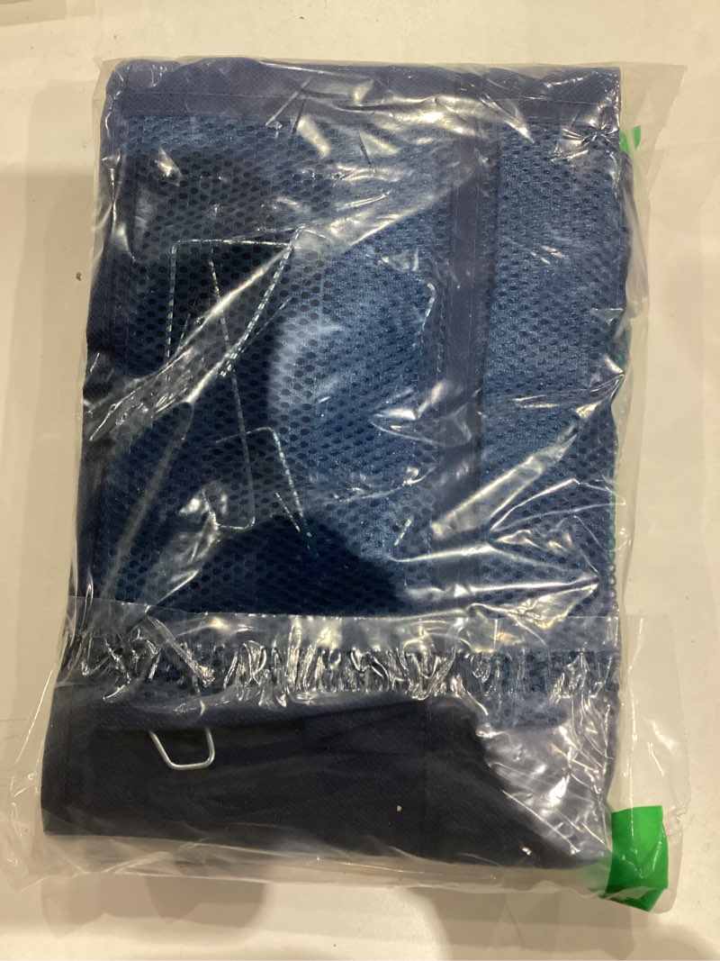 Condition photo showing New/Like New for GORILLA GRIP Over the Door Shoe Organizer, 24 Large Breathable Mesh Pockets, Space Saving Hanging Storage Holder, Closet Rack Hanger Holds Up to 40 lbs, Hangs on Closets for Shoes, Accessories, Navy Navy 24 Pockets/4 Hooks 1