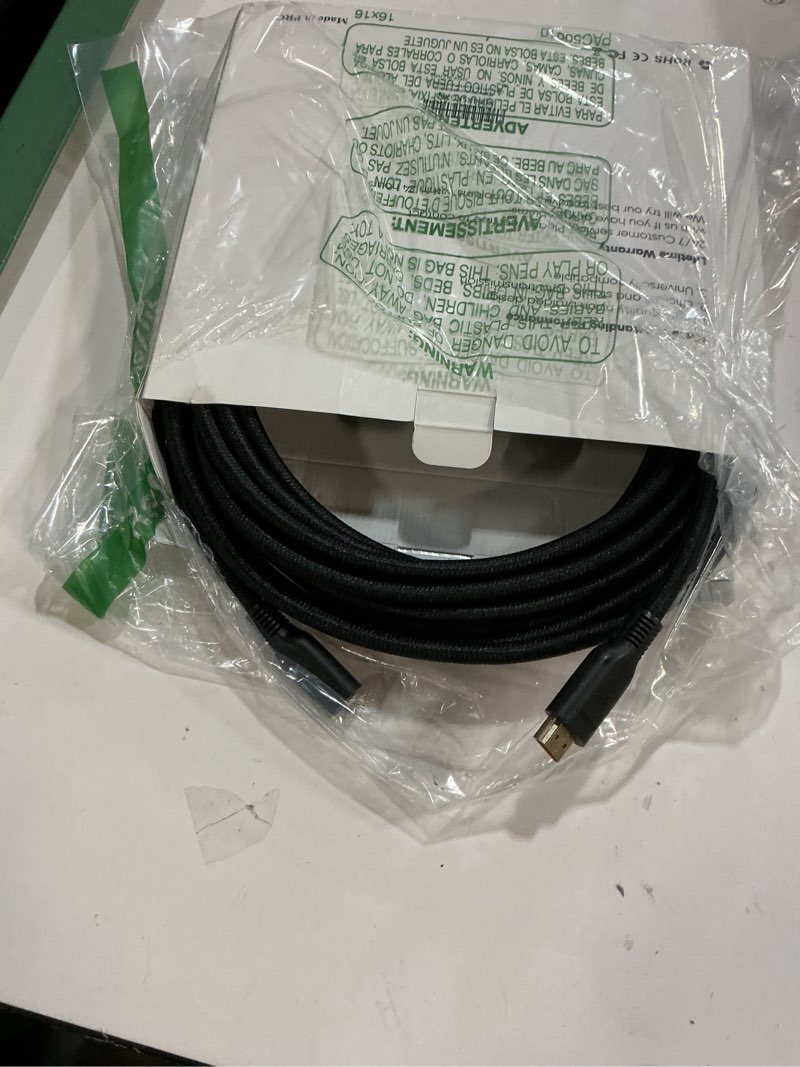 Condition photo showing Good Condition for Highwings Long HDMI Cable 30FT, 8K 4K HDMI 2.1 Cord Ultra High Speed[48Gbps 8K@60Hz 4K@120Hz], Heavy Duty, Flexible,Braided, eARC, HDCP 2.2&2.3, HDR 10-Compatible with HDTV,Projector,Monitor and More 30 feet