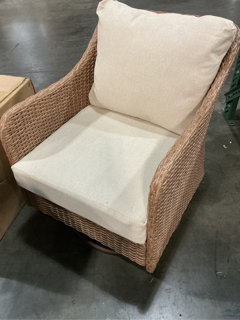 Condition photo showing Good Condition for beachcroft outdoor swivel lounge with cushion
