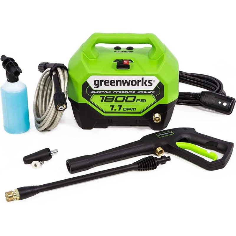 Greenworks 1800 PSI (1.1 GPM) Electric Pressure Washer PWMA Certified  