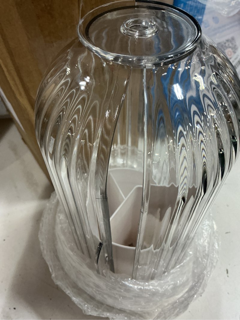 Condition photo showing Good Condition for gaxmi makeup brush holder with lid rotating cosmetic organizer, transparent | 360 rotation, waterproof, dustproof, moistureproof
