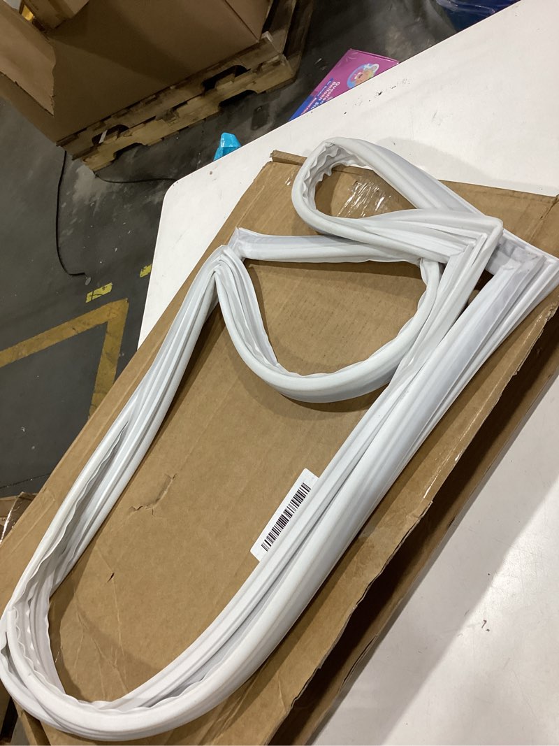 Condition photo showing As Is for refrigerator door gasket replacement compatible with ge hotpoint gts18fbsbrcc a3317abrfrww; 43?×26? unbent wr78x10473 fridge gasket replace