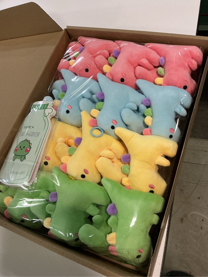 Condition photo showing New/Like New for 24 Packs Valentines Day Gifts for Kids?Plush Toys Keychains with Valentine Gifts Cards for Boys Girls Toddlers Friends Classroom School Exchange Party Favors
