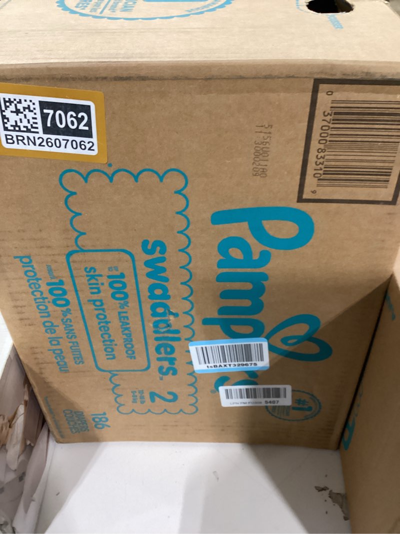 Condition photo showing New/Like New for pampers baby diapers - swaddlers - size 2, 186 count, ultra absorbent disposable infant diaper