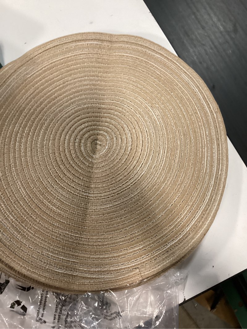 Condition photo showing Good Condition for shacos 15 inch beige round placemats set of 12 for dining table woven braided circle place mats kitchen placemat washable table mats beige 12