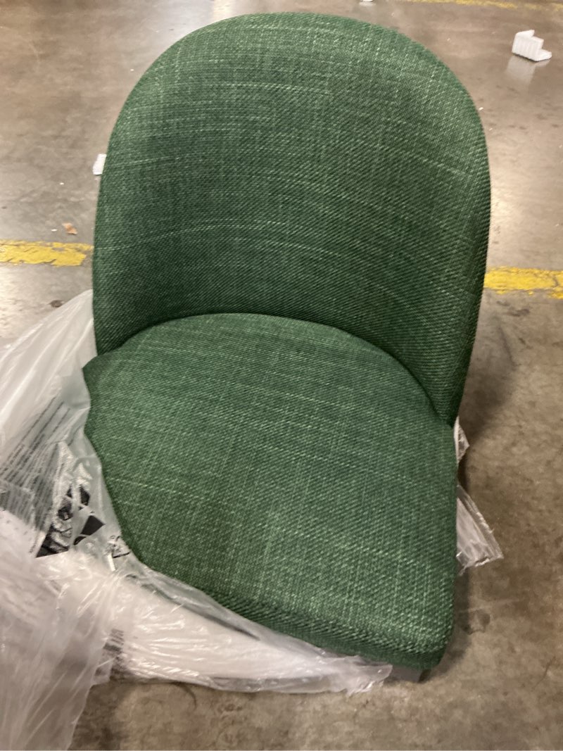 Condition photo showing As Is for (iforeate swivel bar stools set of 1, 26\" counter height, upholstered linen fabric with mid-back & wood legs, modern chair island stool for kitchen pub, greeninco(incomplete)