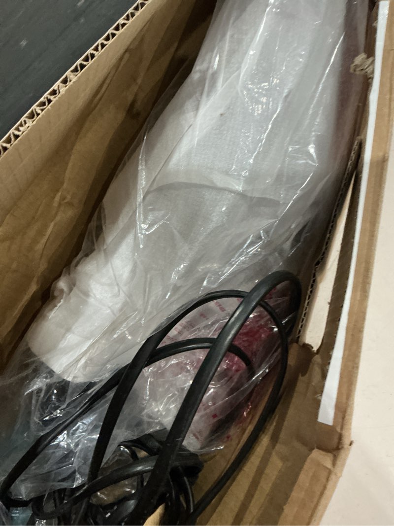 Condition photo showing As Is for amazon basics 2-in-1 corded stick vacuum cleaner, converts to handheld, lightweight (3.9 lbs), with washable filter, crevice tools, 0.5l dust cup, self-standing, 19.7-ft cord, 300w, black vacuum cleaner only