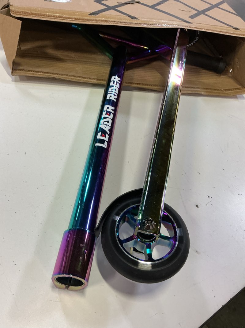 Condition photo showing Good Condition for pro scooter - stunt scooter for 14 years and up - perfect for beginners boys and girls - best trick scooter for bmx freestyle tricks(colorful) colorful stunt scooter