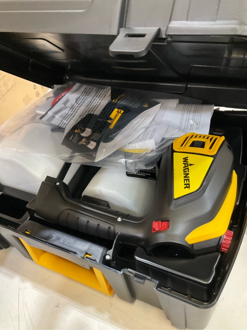 Condition photo showing As Is for wagner flexio 3500 corded electric handheld hvlp paint sprayer (compatible with stains)