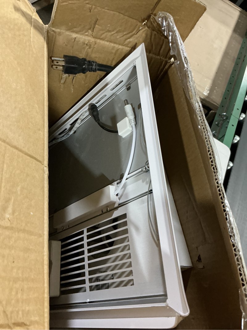 Condition photo showing As Is for bathroom fan with light and heater, 1700w,140 cfm ventilation, remote control,quiet exhaust, 4-in-1 design for heating, lighting, ventilation & air circulation for comfort in any season 1700w multi