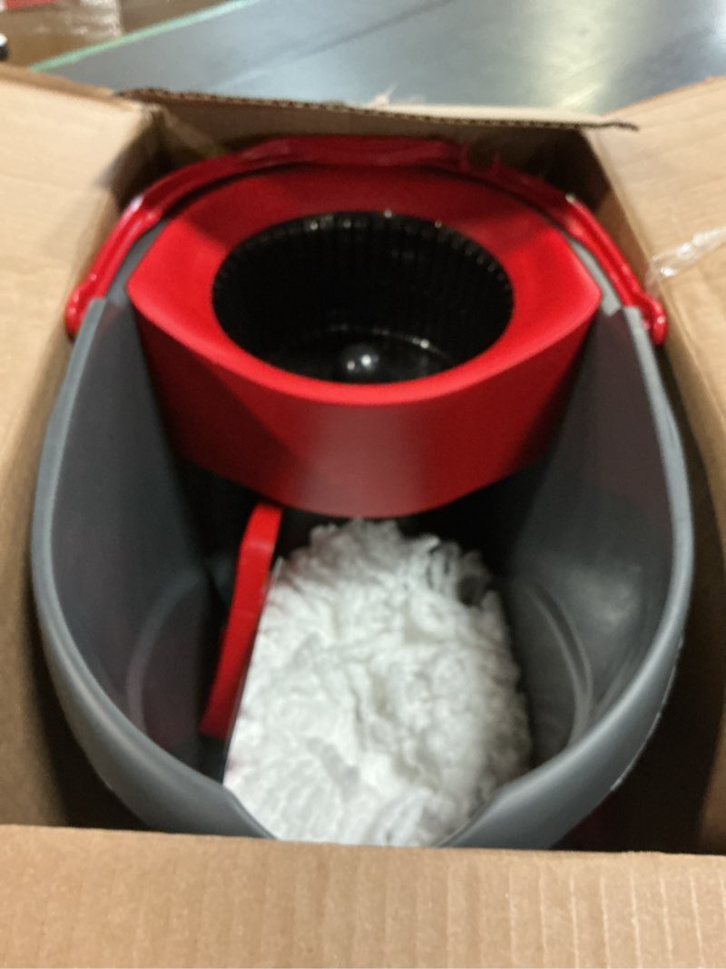 Condition photo showing Good Condition for o-cedar easywring microfiber spin mop, bucket floor cleaning system, red, gray, standard easywring spin mop & bucket