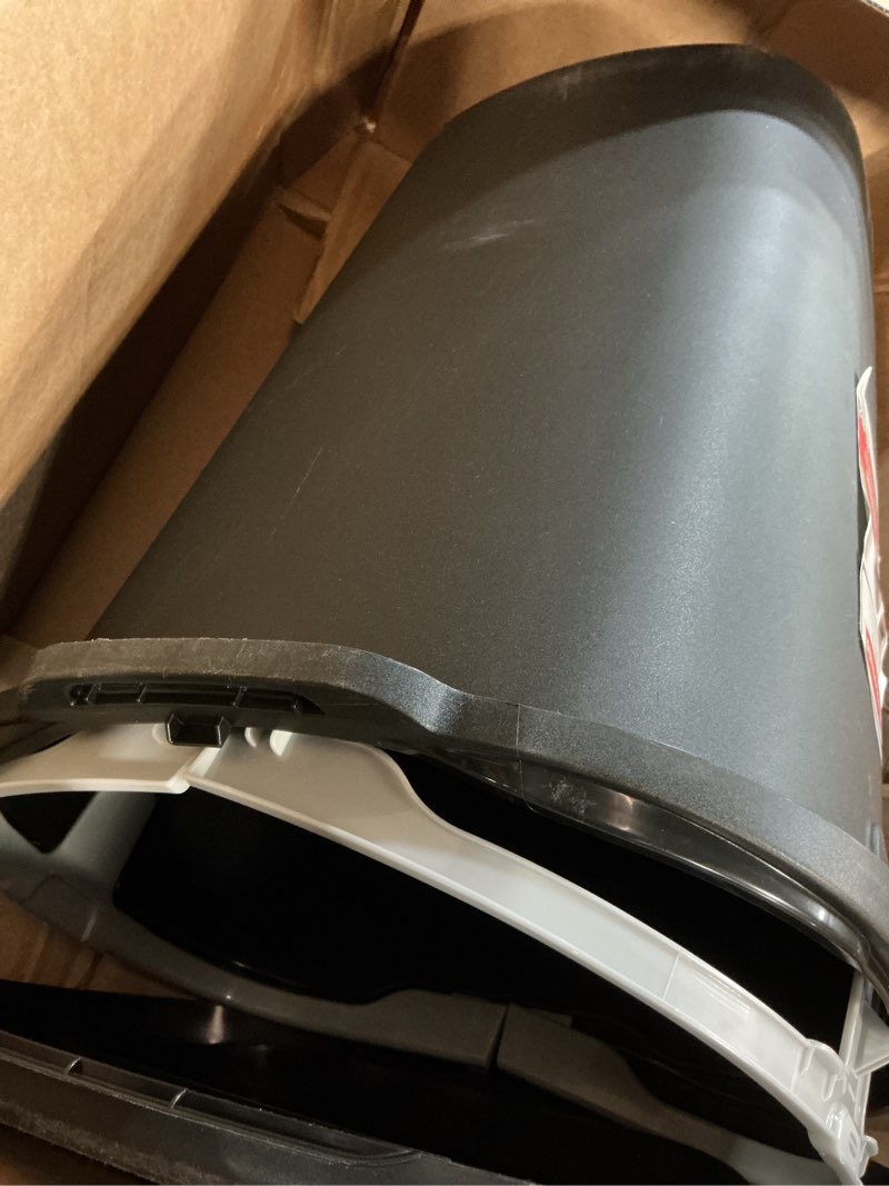 Condition photo showing Good Condition for Rubbermaid 13 gal. Black Touch Top Wastebasket