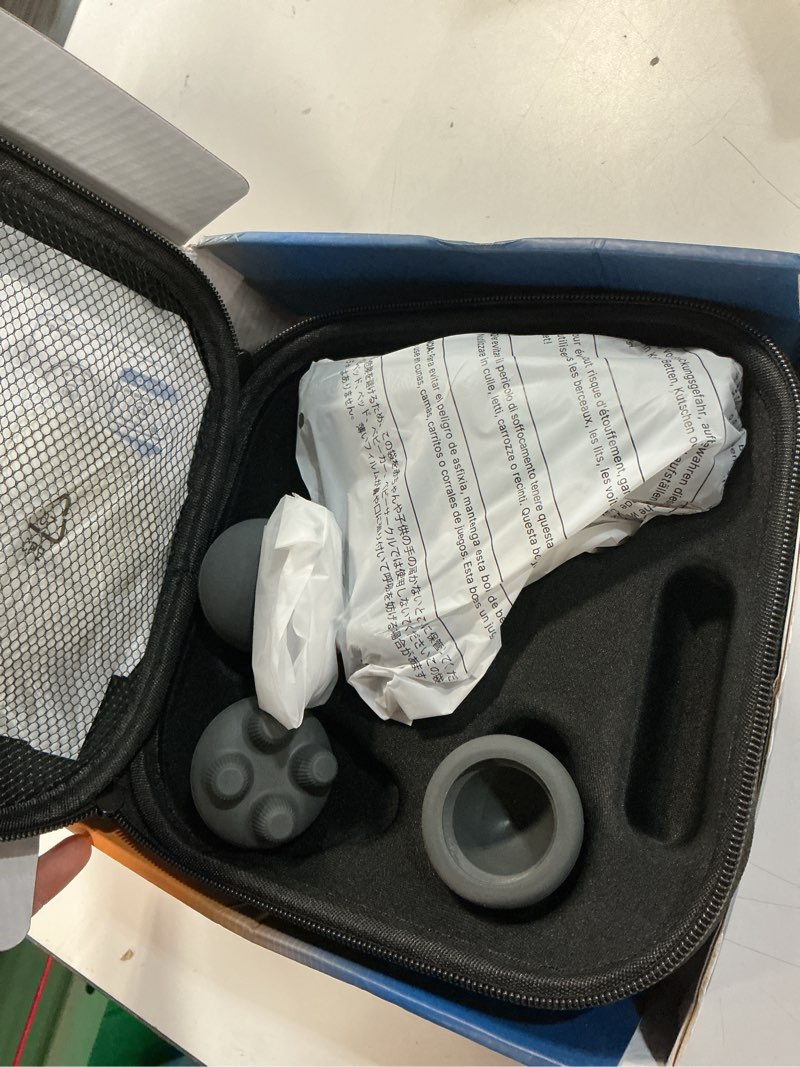 Condition photo showing Good Condition for RENPHO Mini Thermal Massage Gun with Heat, Portable Deep Tissue Percussion Massager with 4 Heads for Neck & Back Comfort, Ultra-Quiet Operation for Home, Office & Travel, Includes Compact Carry Case Gray