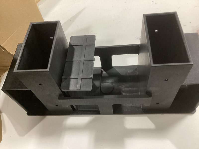 Condition photo showing Good Condition for Firewood Rack Outdoor Indoor, Heavy-Duty Plastic Firewood Rack Brackets Kit with 4 Support Bars, 3.5mm Thick Adjustable Fire Wood Storage Racks with Drainage Holes, Set of 2