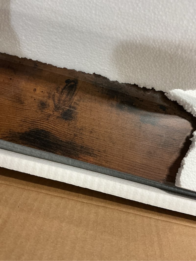Condition photo showing New/Like New for Fun Memories Floating Shelves - 12 Inch Rustic Wooden Wall Shelves - Extra Deeper & Thicker Wall Mounted Storage Shelf for Living Room, Kitchen, Farmhouse - 48" W x 12" D x 1.8" H - Brown Rustic Brown 48"W x 12"D - 1P