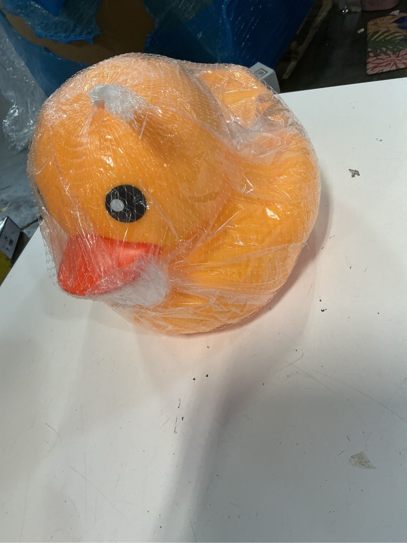 Condition photo showing New/Like New for giant rubber yellow duck,kalafona 13 inch large giant jumbo duck bath toy no 'bebe' noise no hole bathtub toys for baby shower birthday beach summer pool party favors 13" giant(1 pcs)