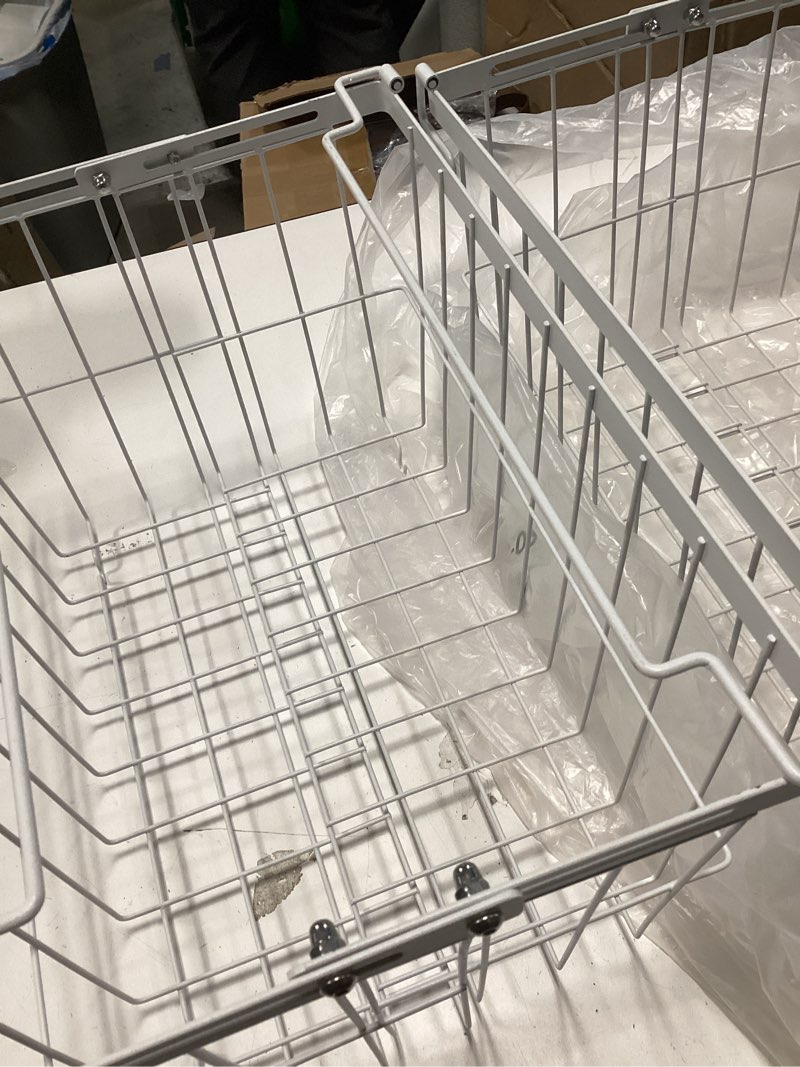 Condition photo showing As Is for (Similar to the stock photo)2pcs Freezer Organizer Bins, Freezer Refrigerator Basket Storage Rack Bins, Metal Wire Baskets with Handles for Upright Refrigerator Chest Freezer (49.5x24.5x20cm / 19.5x9.6x7.9in) ( Size : 49.5x24.5x