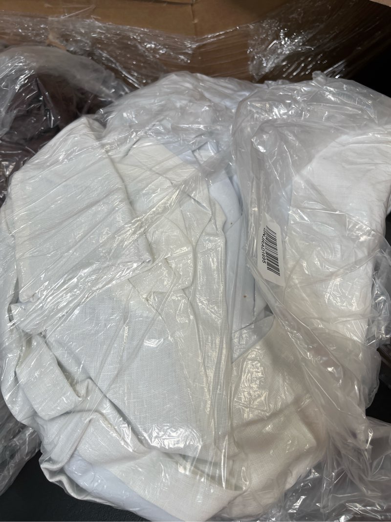 Condition photo showing Good Condition for european linen true blackout curtain, 96x84, white