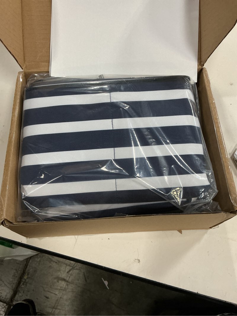 Condition photo showing New/Like New for large beach bags for women, waterproof sandproof beach tote pool bag with wet compartment & zipper, gifts for mom navyblue 54l