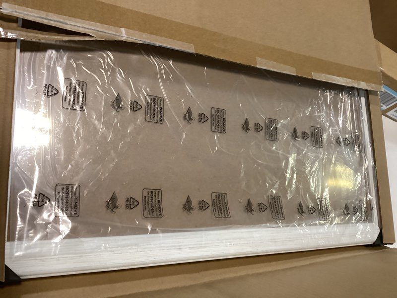Condition photo showing Good Condition for 16x20 Wood Frame White, Natural Woodgrain 20x16in Picture Frame, Rustic Wooden 16 x 20 inch Gallery Wall Photo Poster Frame with HD Plexiglass, Horizontal Vertical Wall Mounting Display 1pcs White 16x20