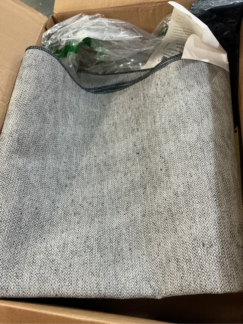 Condition photo showing Good Condition for loloi anniston collection ans-02 lagoon/natural 2'-6" x 10'-0" machine wash runner rug lagoon / natural 2'6" x 10' (rectangular)