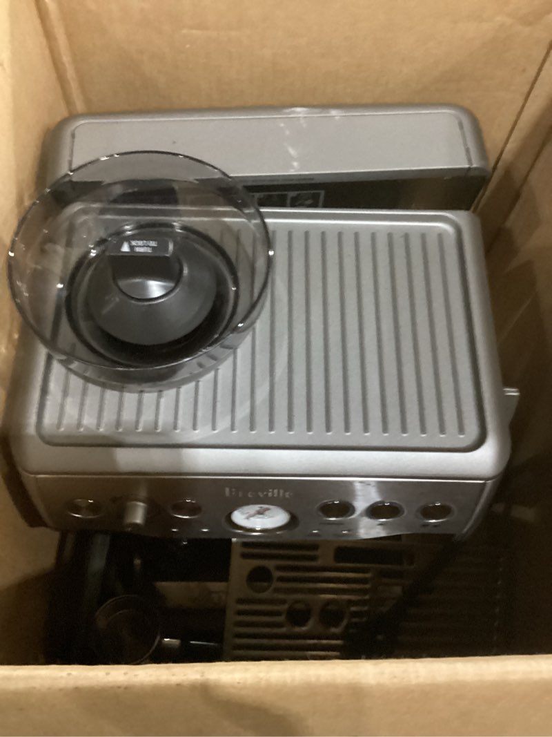 Condition photo showing As Is for not tested**** breville rm-bes870xl barista express espresso machine, stainless steel (certified remanufactured) silver