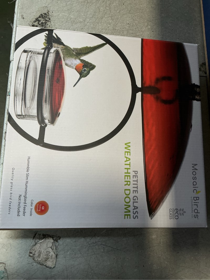 Condition photo showing New/Like New for Mosaic Birds Petite Glass Baffle Dome  M383-200-68  11 Inch wide  Fading Sunset