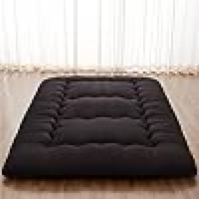 japanese floor mattress, japanese futon mattress tatami mat with washable cover, easy to store and portable for camping,(black, full)