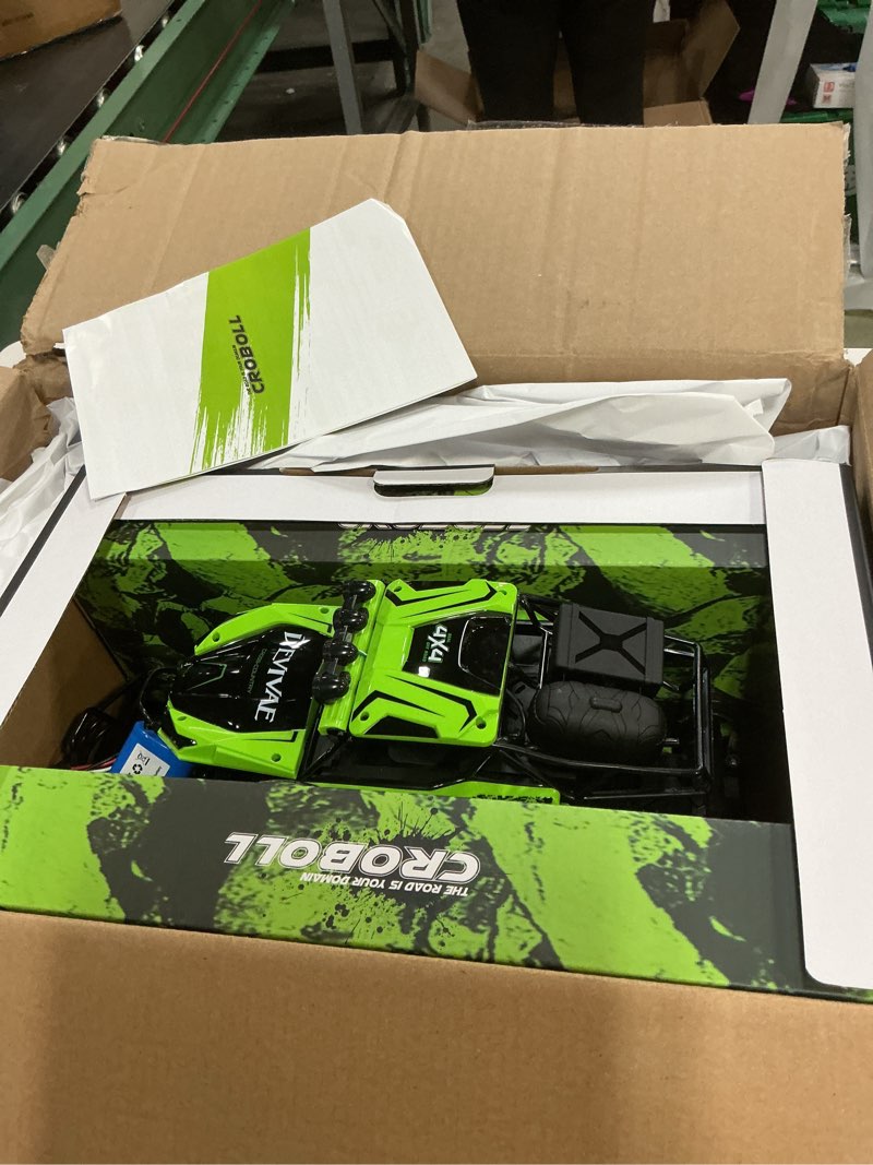 Condition photo showing Good Condition for croboll 1:12 large rc cars for boys with upgraded lifting function, 2.4ghz 4wd remote control car toy gifts 20km/h monster truck for kids, all terrain rc truck for 60min play(green)