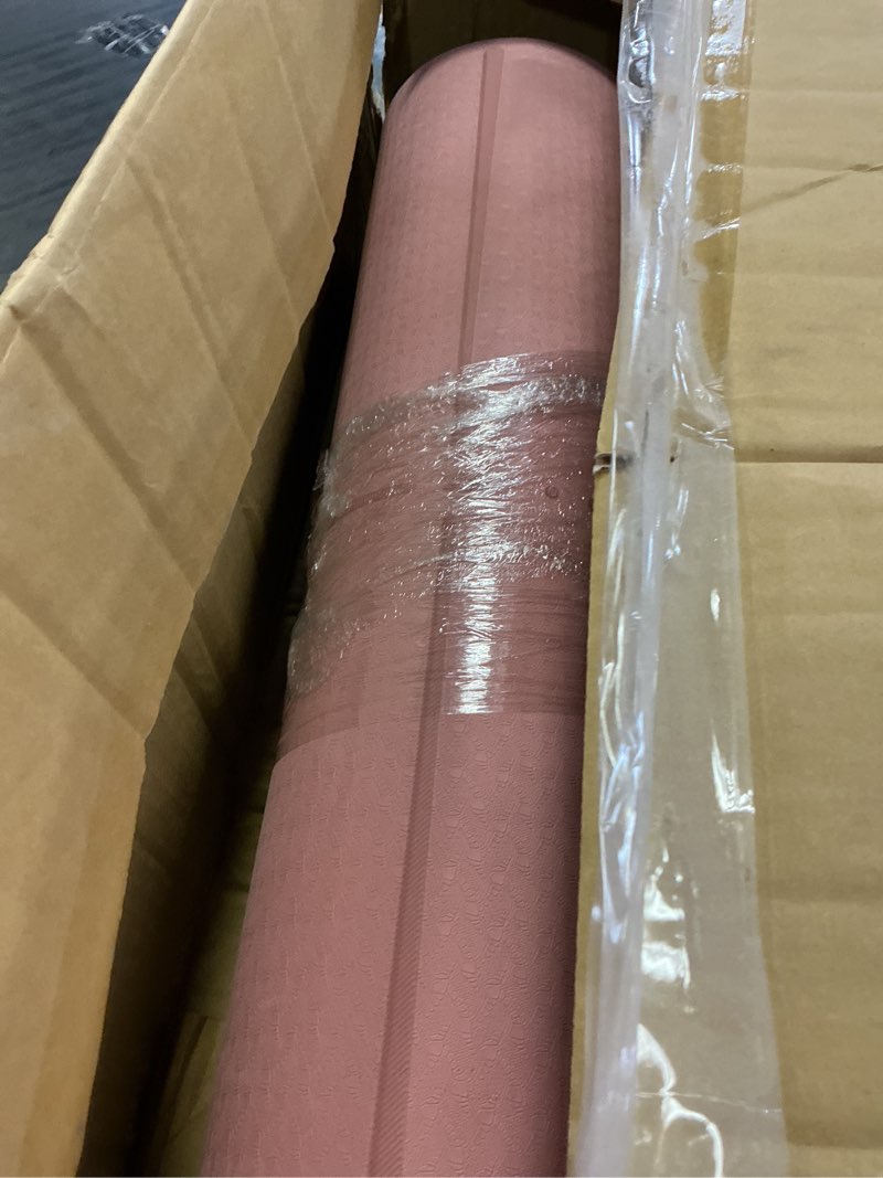 Condition photo showing Good Condition for yoga mat non slip, pilates fitness mats, eco friendly, anti-tear 1/4" thick yoga mats for women, exercise mats for home workout with carrying sling and storage bag 72"x24" parfait pink & gray