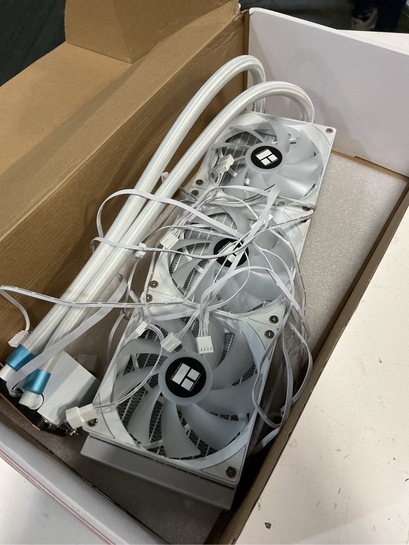 Condition photo showing As Is for Thermalright Frozen Notte 360 White ARGB V2 Water Cooling CPU Cooler, 360 Specification CPU Liquid Cooler,3 PWM Fans, for AM4/AM5,Intel lga1700/1851/115x/2011 360MM Frozen Notte 360 WHITE ARGB