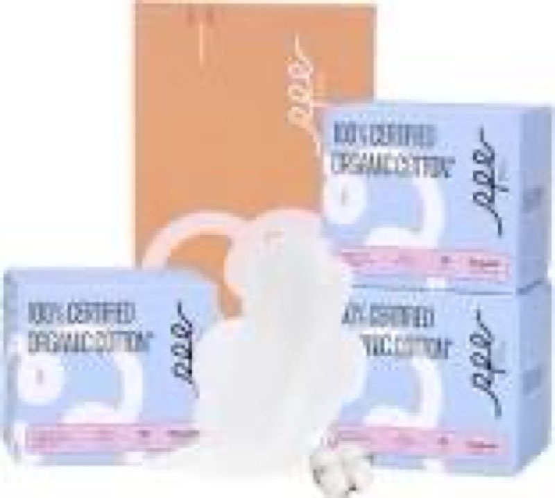 100% organic pads for women 54ct, ultra thin unscented feminine period-pads with wing, regular absor