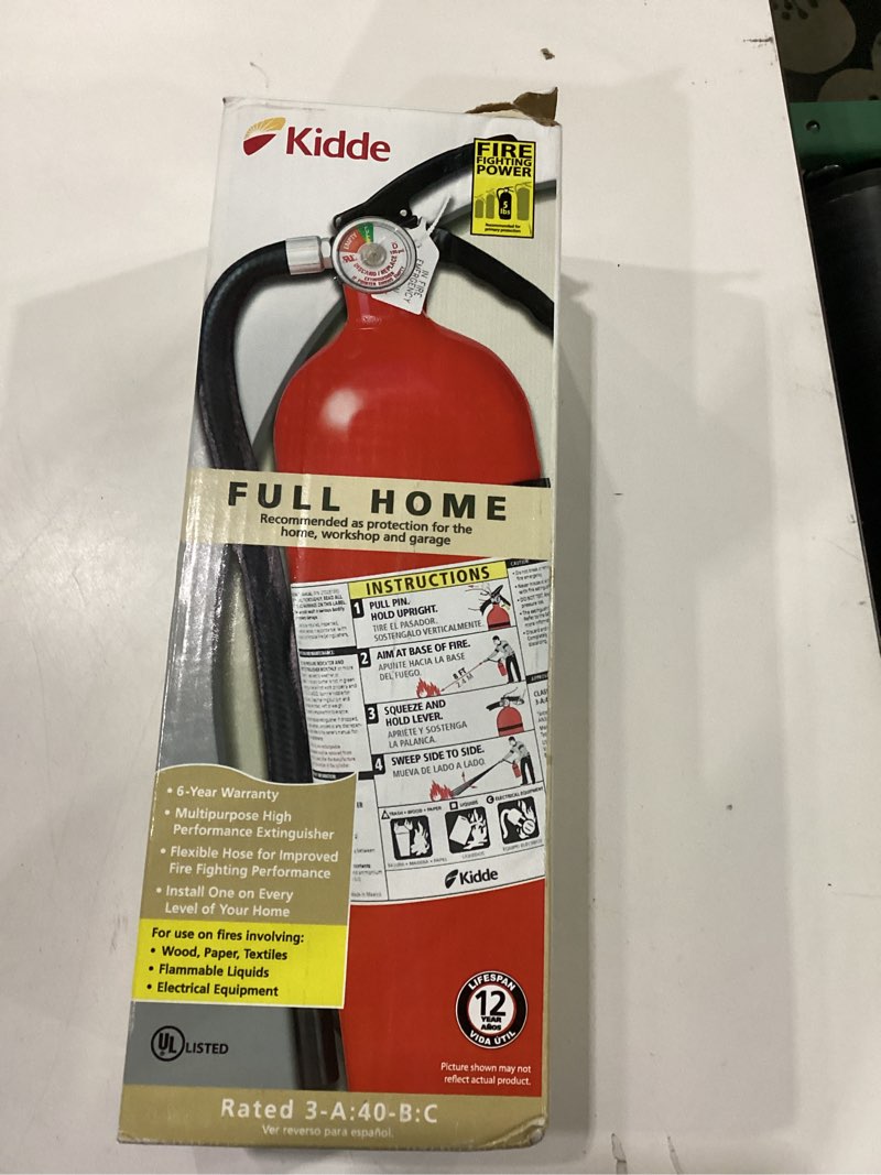 Condition photo showing New/Like New for kidde multipurpose fire extinguisher for home, office, dorm, residential 3a40bc