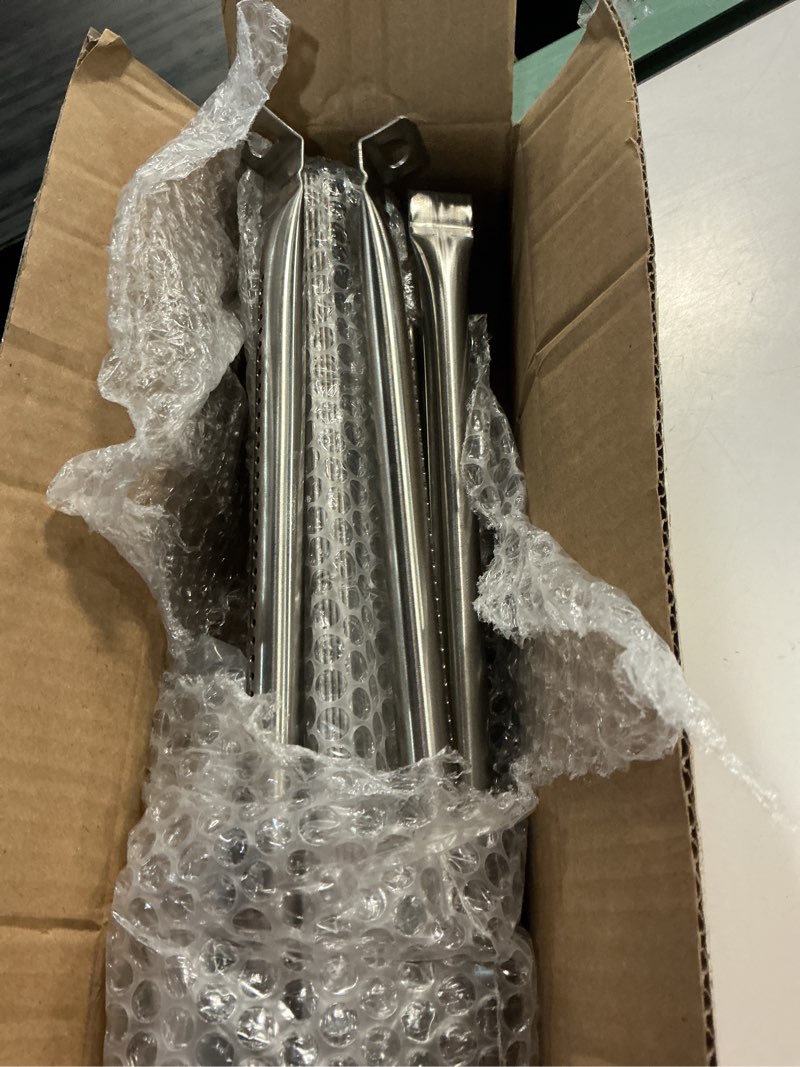 Condition photo showing Good Condition for grill replacement parts for charbroil performance 5 burner 463448021 463450022 463451022, 4 burner 463365021, 463366022 463352521, g325-0002-w1 heat plate, g327-2100-w1 burner, igniter, crossover tube