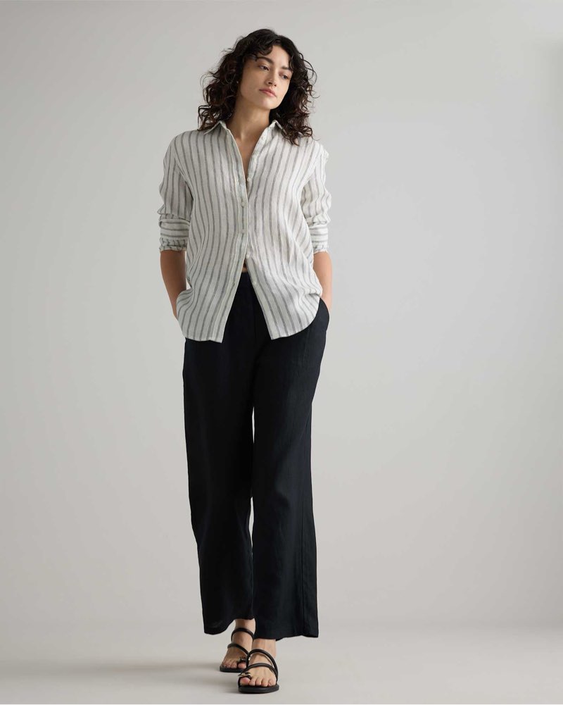 Quince 100% European Linen Pleated Trouser