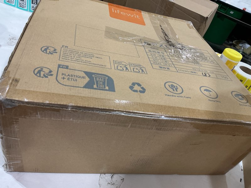 Condition photo showing New/Like New for lifewit cat litter box, hidden enclosure litter tray with odor control & carbon filter in living room, bedroom, corner with faux plant& plastic scoop, 48 x 120 cm/19x47, brown brown basic