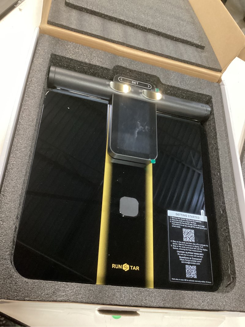 Condition photo showing Good Condition for RunStar Smart Scale for Body Weight and Fat Percentage, 8 Electrodes High Precision Body Composition Scale with Set Functions Handle, Body Analyzer Scale Sync App 28 Metrics 400lbs