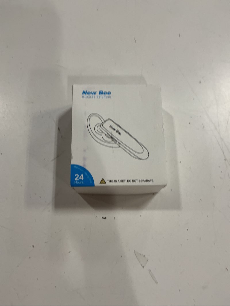 Condition photo showing New/Like New for new bee [2 pack] bluetooth earpiece v5.0 wireless handsfree headset 24 hrs driving 60 days standby time with bluetooth headset for iphone android laptop truck driver(white)